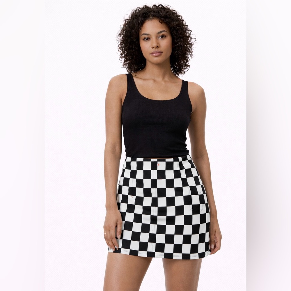 🏁 NWT! Checker Miniskirt
